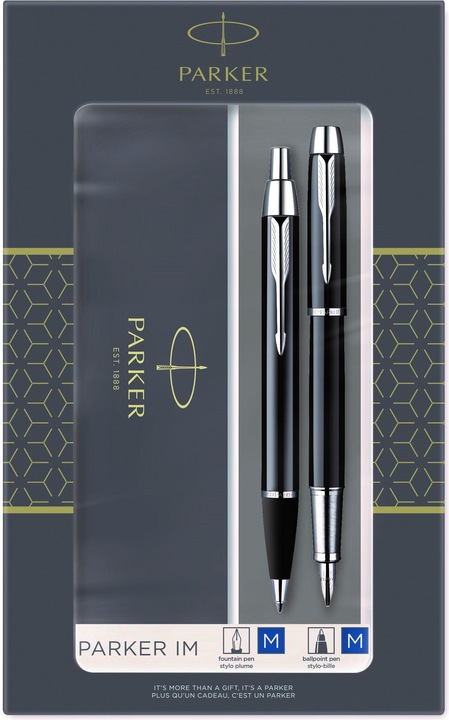 Actual product image Parker Fountain Pen DuoSet IM C.C. Black (Black, Silver, 2 x)
