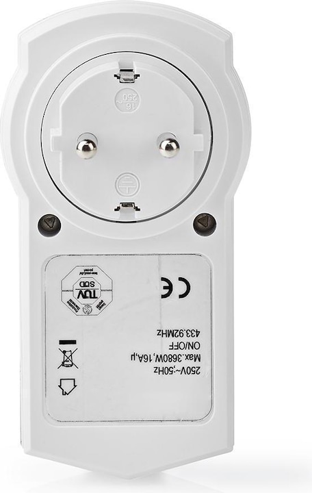 Produktbild Nedis RF-Stecker EIN/Aus RF-Mesh-Reichweitenerweiterung Schuko-Typ F 3680 W Weiss