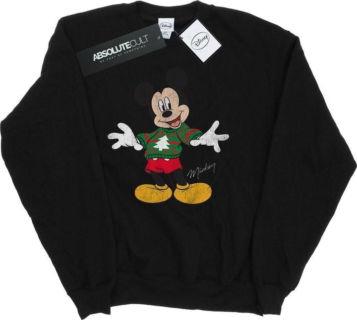 Actual product image Disney Boys Mickey Mouse Christmas Jumper Sweatshirt (128)