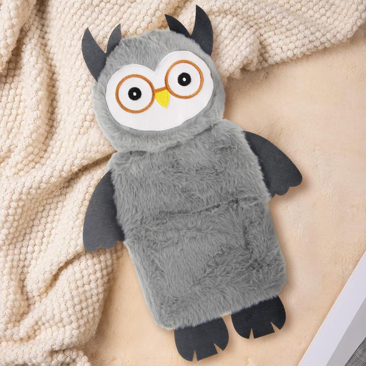Actual product image Zen Kat Removable hot water bottle holder plush owl (Bed flask with cover)