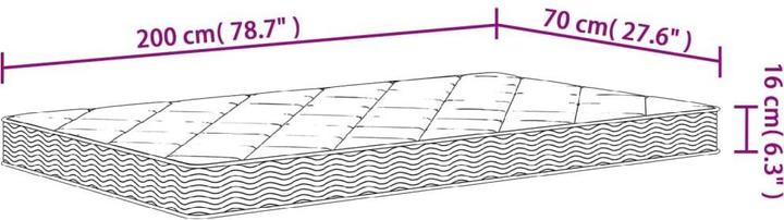 Image du produit vidaXL Jessalin (70 x 200 cm, Noyau de mousse)