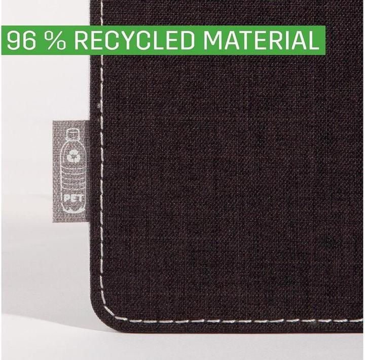 Image du produit Sigel Sous-main Eyestyle, gris clair-noir, couche intermédiaire et coutures blanches, PET recyclé, PP recy (60 x 45 cm)