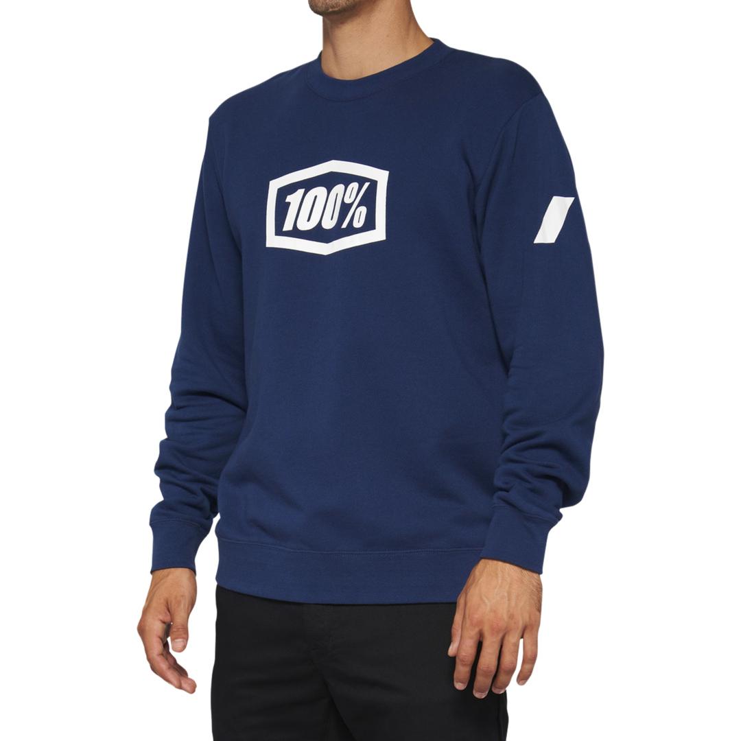 100%, Herren, Pullover, Icon Pullover Crewneck Sweatshirt - navy, Blau, (S)