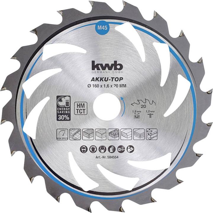 Actual product image kwb Carbide circular saw blade THIN CUT CIRCULAR SAW BLADE, HARDLOCKED