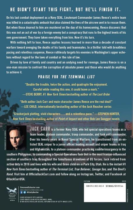 Produktbild The Terminal List (Englisch, Jack Carr, 2020)
