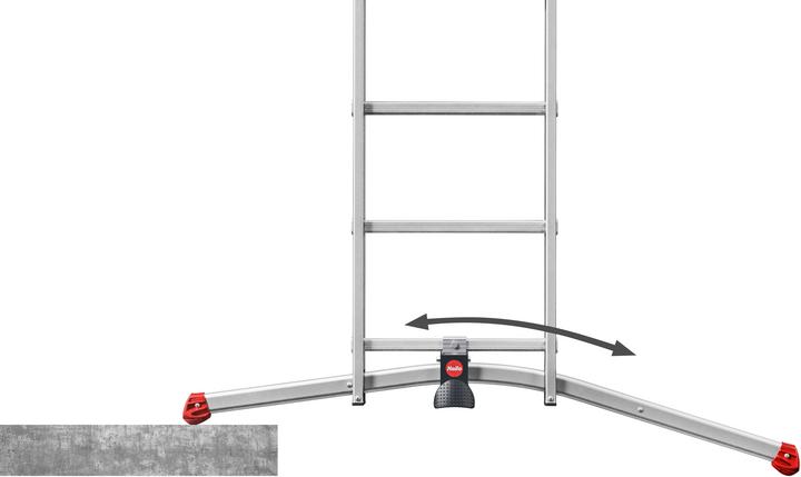 Produktbild Hailo S100 ProfiLOT, Aluminium Kombileiter 3-teilig, 3x12 Sprossen (Stehleiter, 48 cm)