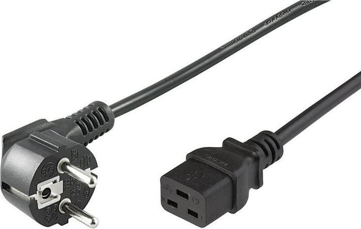 Actual product image MicroConnect PE07719005 Power cable black 0.5 m CEE7/7 C19 coupler (0.50 m, CEE7)