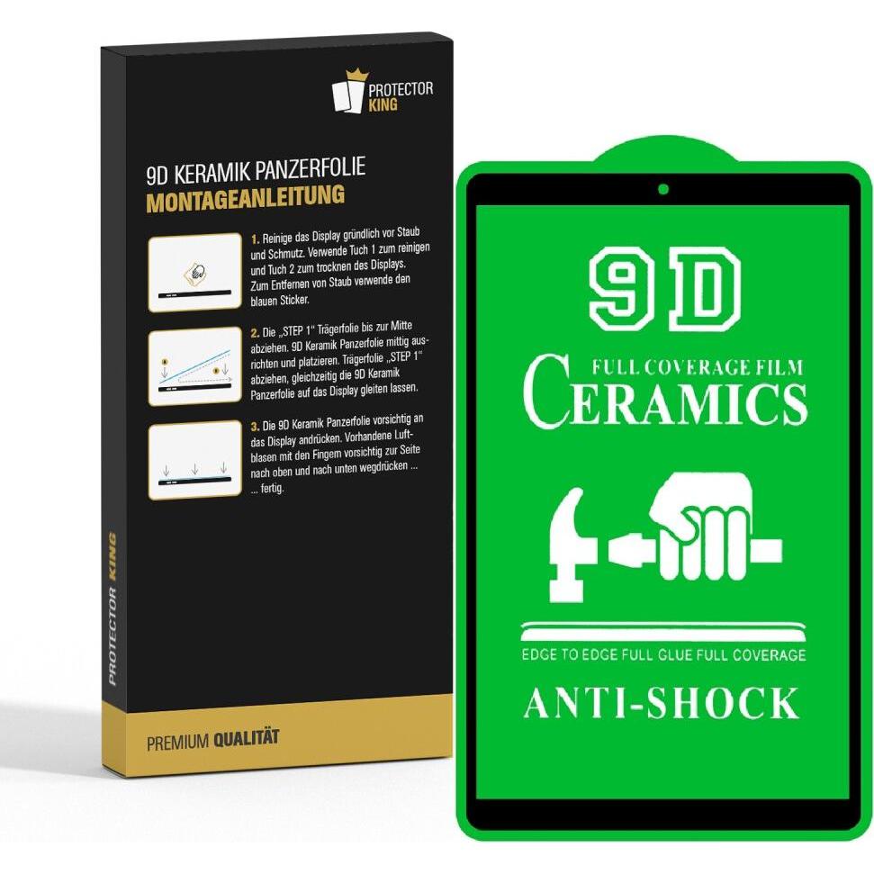 Thumbnail - Protectorking 3x mchutzfümamTempered 9D Keramik 1FULL KLAR (3 Stück, Galaxy Tab A 10.1), Tablet Schutzfolie