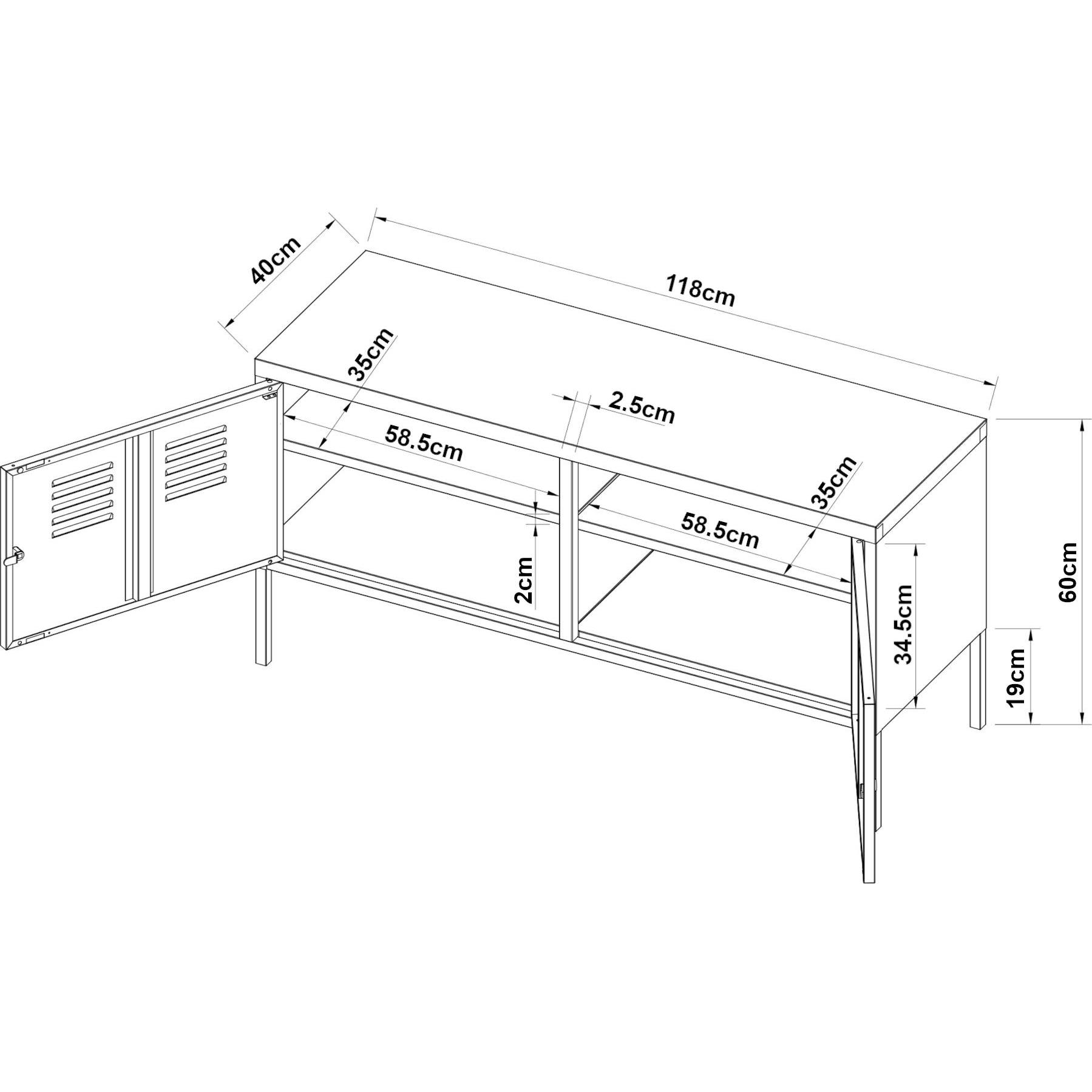 Thumbnail - En.Casa, Kommode + Sideboard, Pyhtää (118 x 40 x 60 cm)