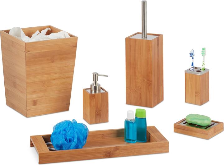 Immagine prodotto Relaxdays Bad Set Bambus