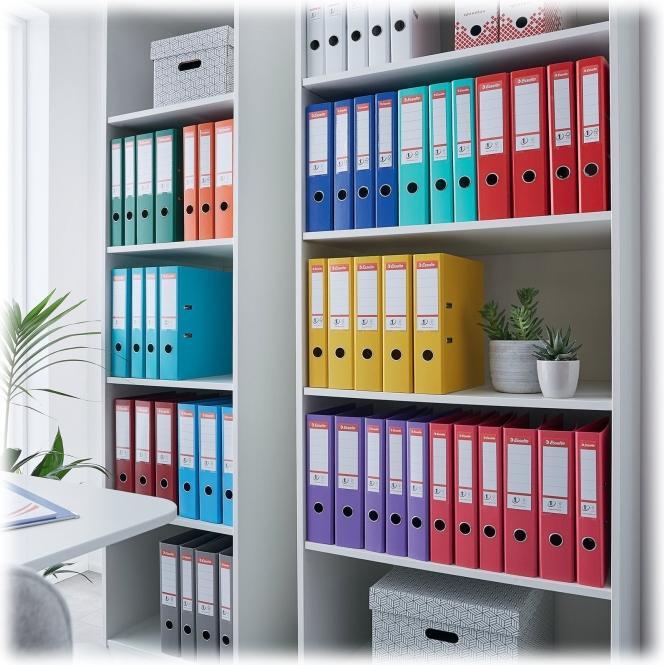 Actual product image Leitz Esselte plastic folders Power, DIN A4, 75 mm, red Cover inside made of cardboard, cover outside (A4, 75 mm, 1 Piece)