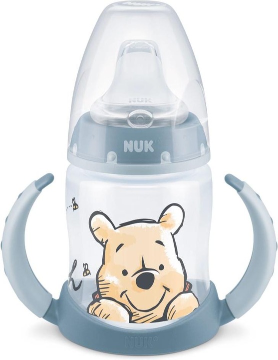 Produktbild NUK Disney Winnie Puuh First Choice Trinklernflasche Temperature Control, 150ml, 6-18 Monate, bla... (150 ml)