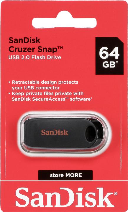 Immagine prodotto Sandisk Cruzer Snap 64GB USB 2.0 (64 GB, USB-A)