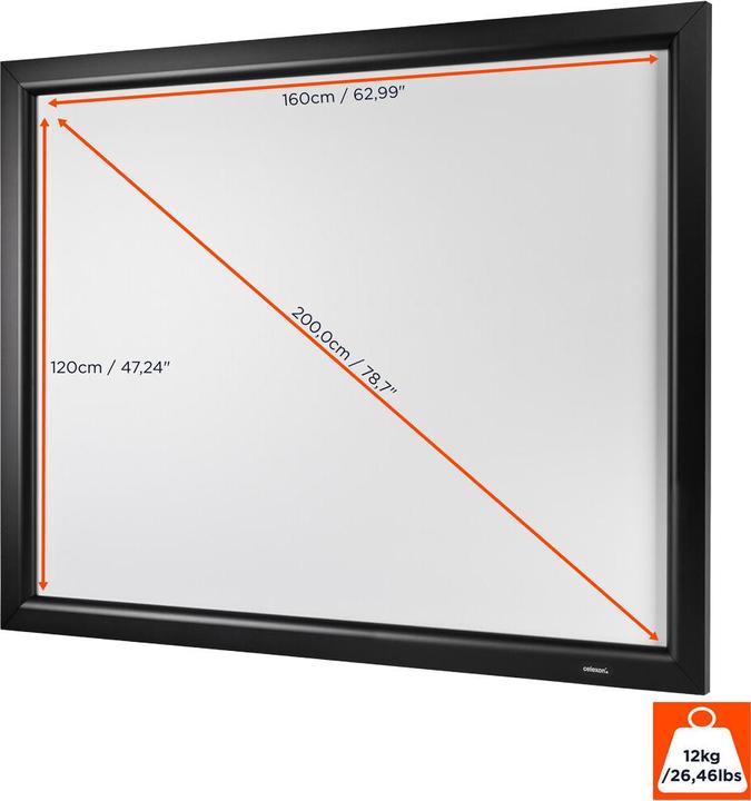 Produktbild Celexon Home Cinema frame screen - Leinwand - geeignet für Wandmontage - 200 cm (79") (78.74", 4:3)