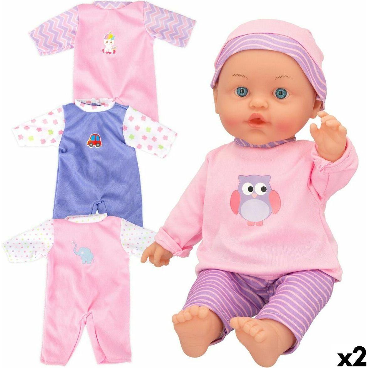 Colorbaby Baby-Puppe 2 Stück 24 x 42 x 11 cm