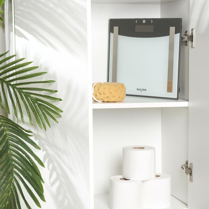 Image du produit Salter 9137 SVWH3R Échelle d'analyseur de verre blanc argenté (180 kg)