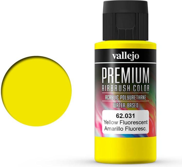 Productafbeelding Vallejo Premium Airbrush kleuren (Fluorescerend Geel, 60 ml)