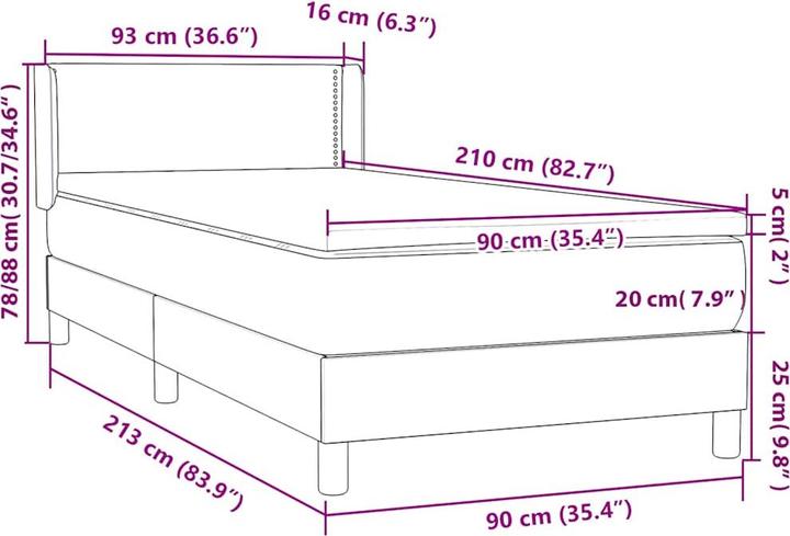 Image du produit vidaXL Carey (90 x 210 cm)