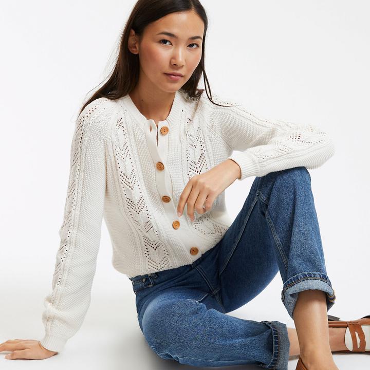 Produktbild La Redoute Collections Cardigan aus Pointelle-Strick (XXL)