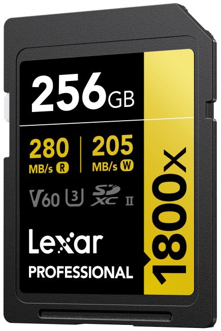 Actual product image Lexar Professional 1800x (256 GB, SDXC, U3, UHS-II)