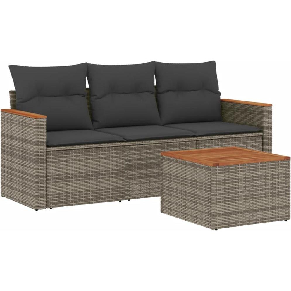 VidaXL, Gartenlounge, 10-tlg. Garten-Lounge-Set mit Kissen