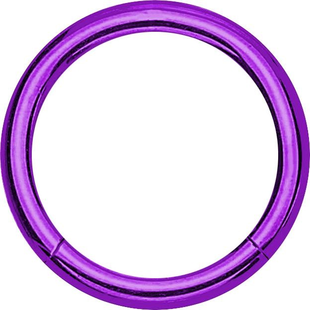 Star Piercing Micro Segmentring klappbar violett (ohne Messing, Titan G23)