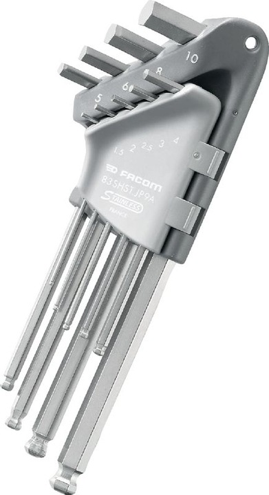 Image du produit Facom Jeu De 9 Cles Males Inox 6 Pans En Etui
