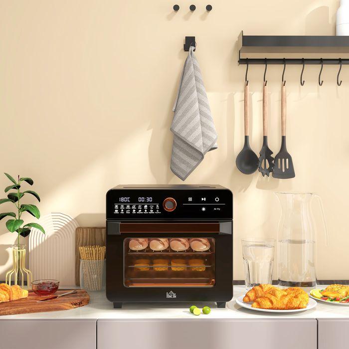 Actual product image Swisshandel24 Minibackofen 20L, Mini Ofen, 40-220°C, 17 Modi, Timer, 36x37x34,5cm, Schwarz