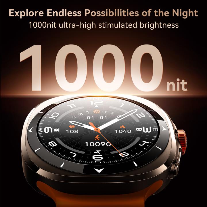 Actual product image Joyroom Venture Series JR-FV2 Smart Watch (Answer/Make Call) - Vitality Orange (47.50 mm)