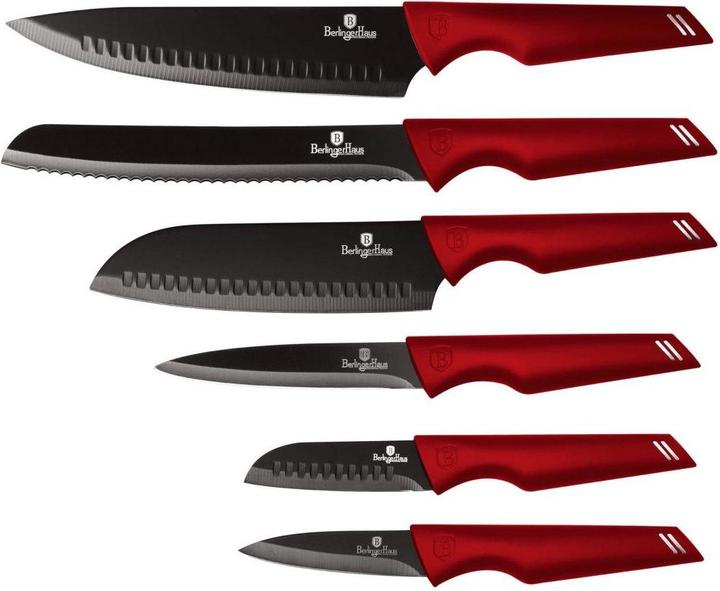 BerlingerHaus 6 KNIFE SET BURGUNDY BH-2589