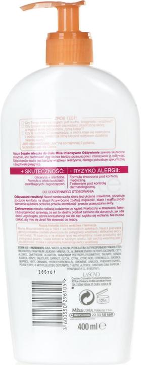 Mixa Rich body milk 400 ml (Körpermilch, 400 ml)