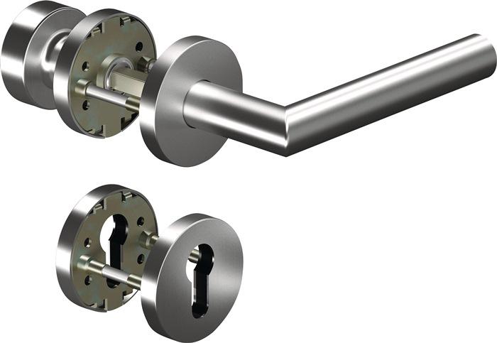 Ogro Rosettengarnitur CORE8906 8 mm / 3020N/6501/6612 PZ AL Aluminium F1 rund PZ DIN links / rechts fl... (Türgriff)