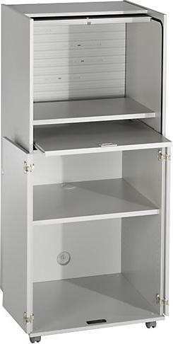 Produktbild eurokraft pro Computerschrank mit Kunststoffrollladen, mobil (72.50 x 64.20 x 166 cm)