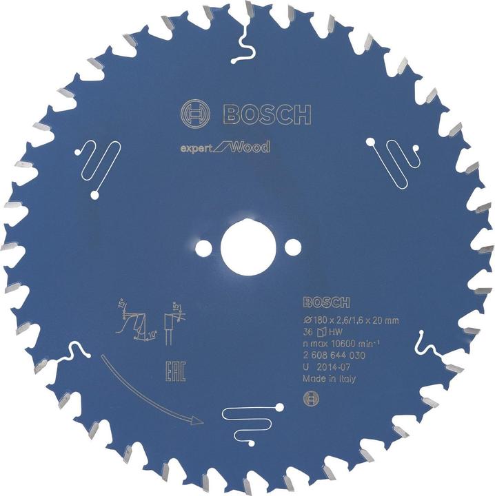Image du produit Bosch Professional Zubehör Lame de scie circulaire Expert for Wood, 180 x 20 x 2,6 mm, 36