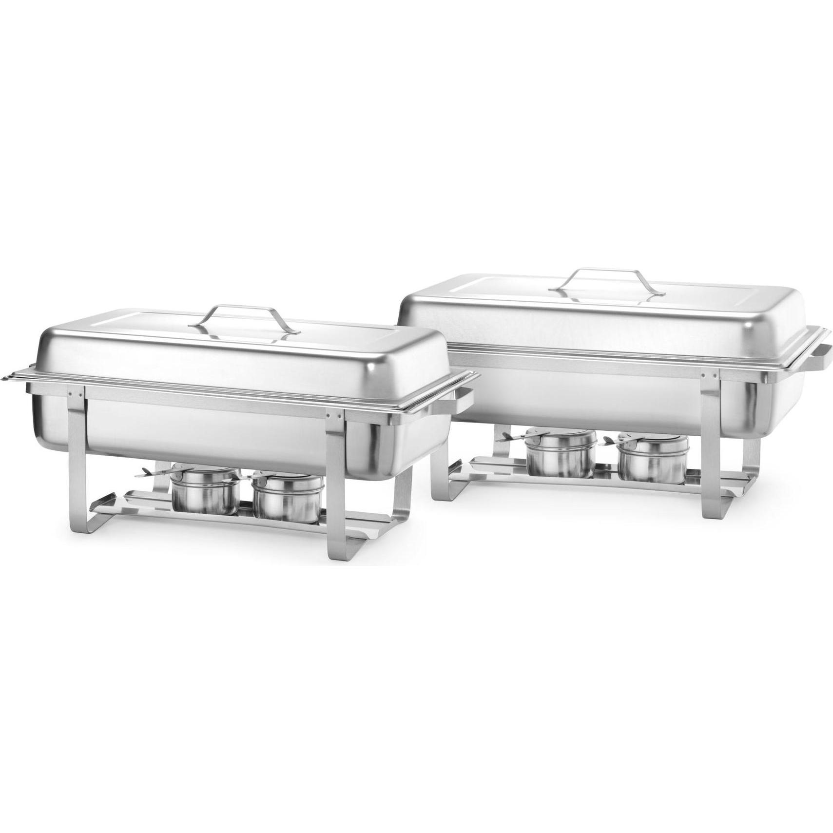 Hendi Chafing Dish economico, Duo, Scaldavivande, Grigio