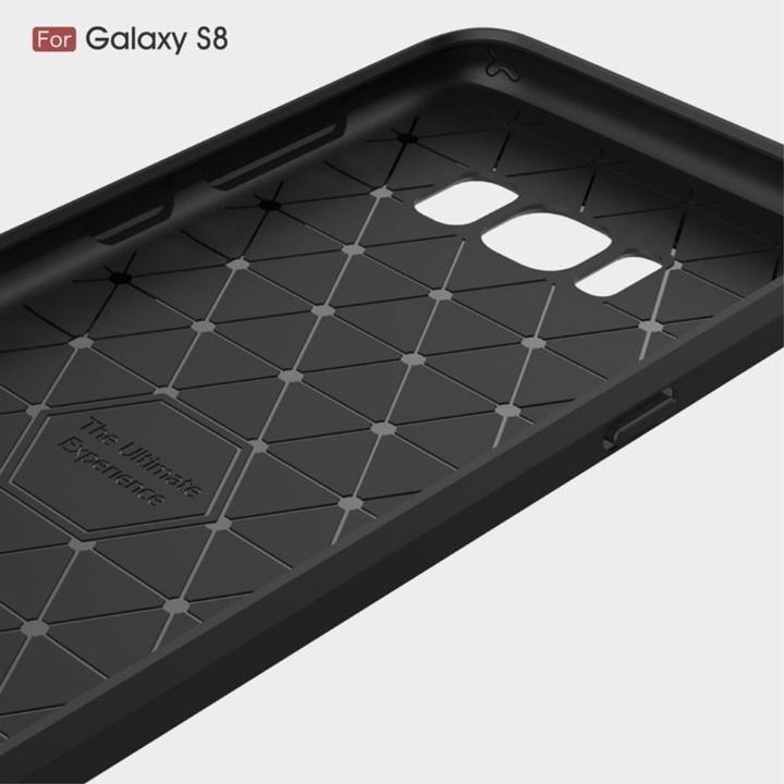 Produktbild König Design Hülle Handy Schutz für Samsung Galaxy S8 Case Cover Etuis Carbon Optik Schwarz (Samsung Galaxy S8+)