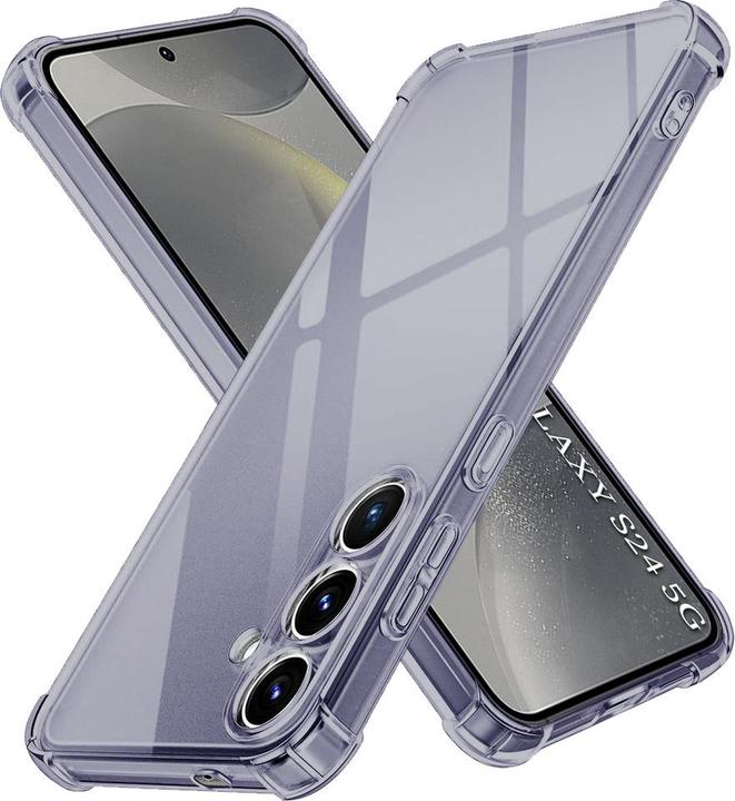 Immagine prodotto Techsuit - Shockproof Clear Silicone - Samsung Galaxy S24 - Smoke Black (Samsung Galaxy S24)