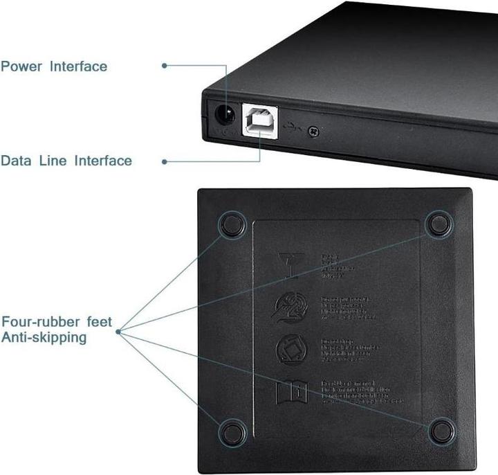 Produktbild C+P RW1 Slim external USB 2.0 CD (1 x)