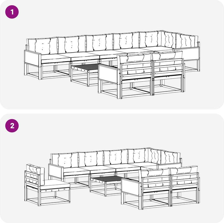 Produktbild vidaXL Outdoor-Sofa