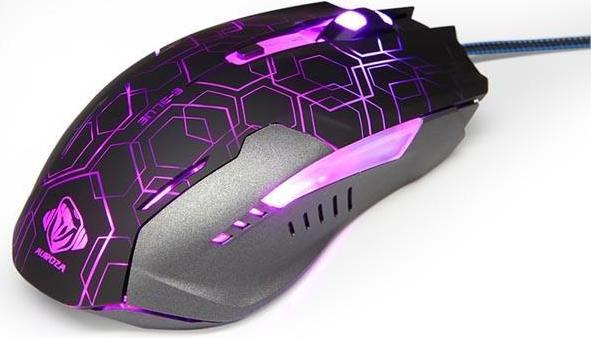 Actual product image Blue Auroza Hexagon Mouse (EMS636BKCA-IU) (Cable)