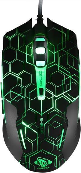 Actual product image Blue Auroza Hexagon Mouse (EMS636BKCA-IU) (Cable)