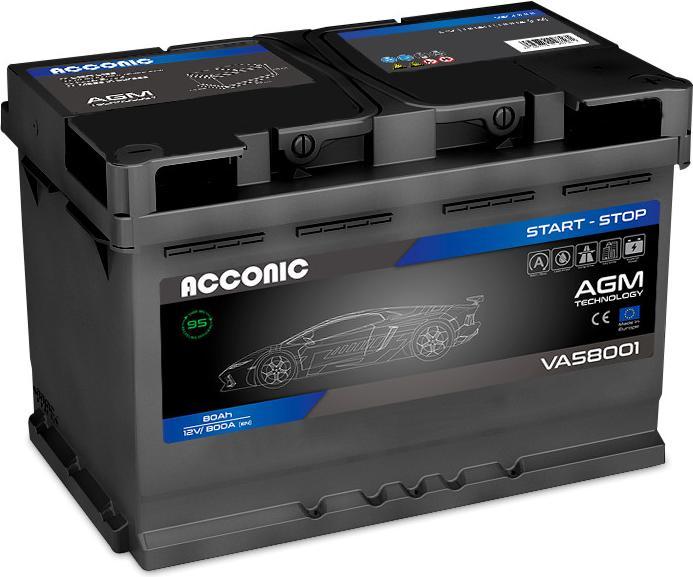 Produktbild Acconic VA58001 START-STOP AGM 80Ah Autobatterie 580 901 080 (80 Ah)