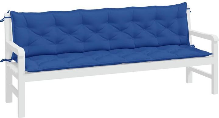 Actual product image VidaXL Garden bench cushions 2 pcs. O x ford fabric (200 x 50 x 7 cm)