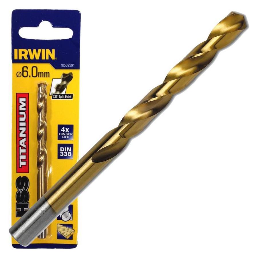 Irwin, Boorbitje, Boor Voor Metaal Hss Titanium 12, 0 Mm (12 Millimeter)