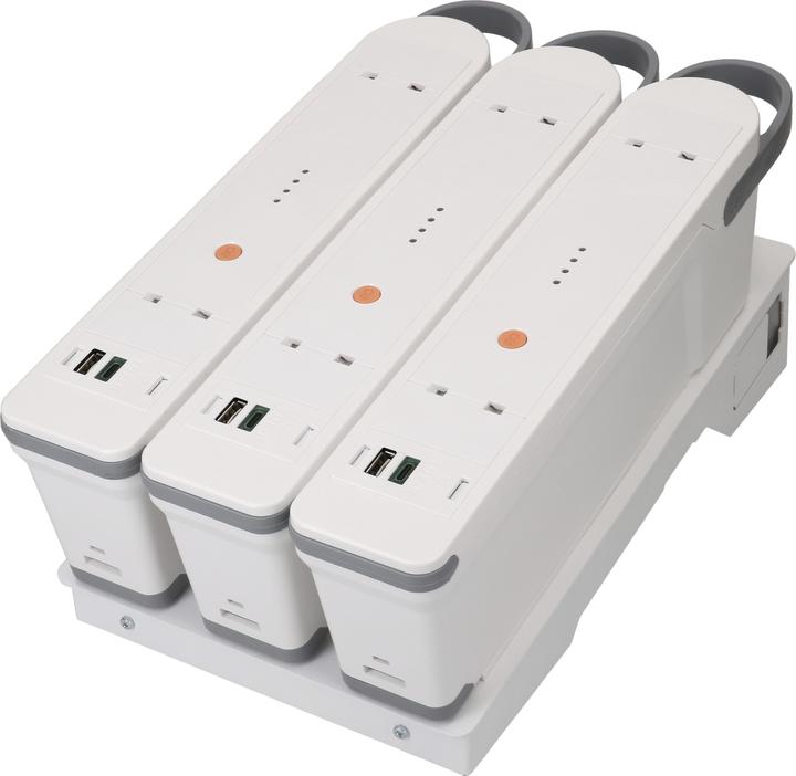 Max Hauri LIBERTY QIKPAC Bundle Charger Base + 3 batteries with USB-A/C 12/60W (72 W, 3 ports)