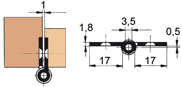 Produktbild FS Möbelbänder, Rollendurchmesser 6 mm (1 Stk.)
