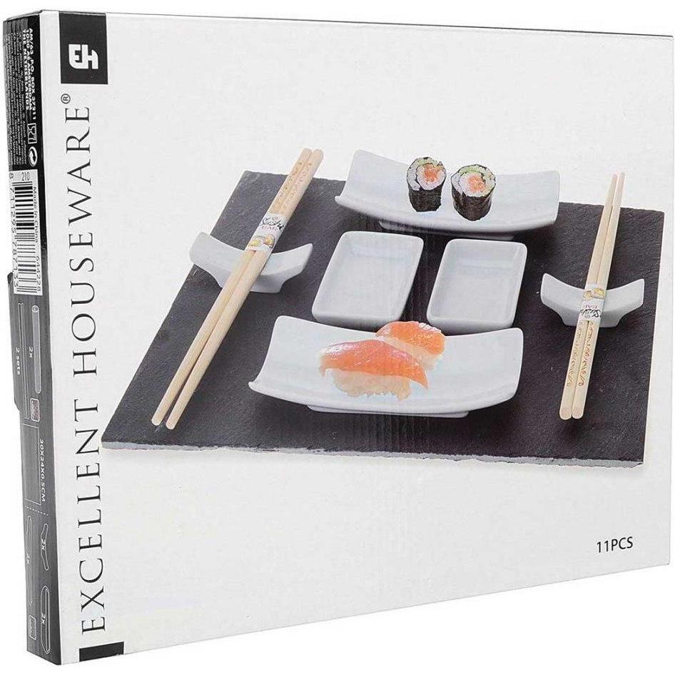 Thumbnail - Excellent Houseware, Geschirrset, SUSHI SERVING KIT for 2 people (11 Stück)