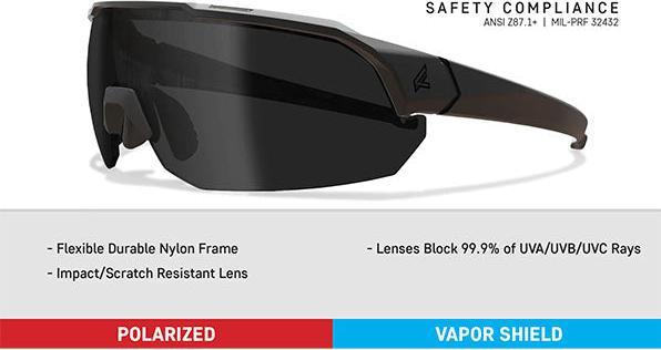 Produktbild Edge Eyewear Schiessbrille ARC LIGHT, Polarized Smoke Vapor Shield Lens
