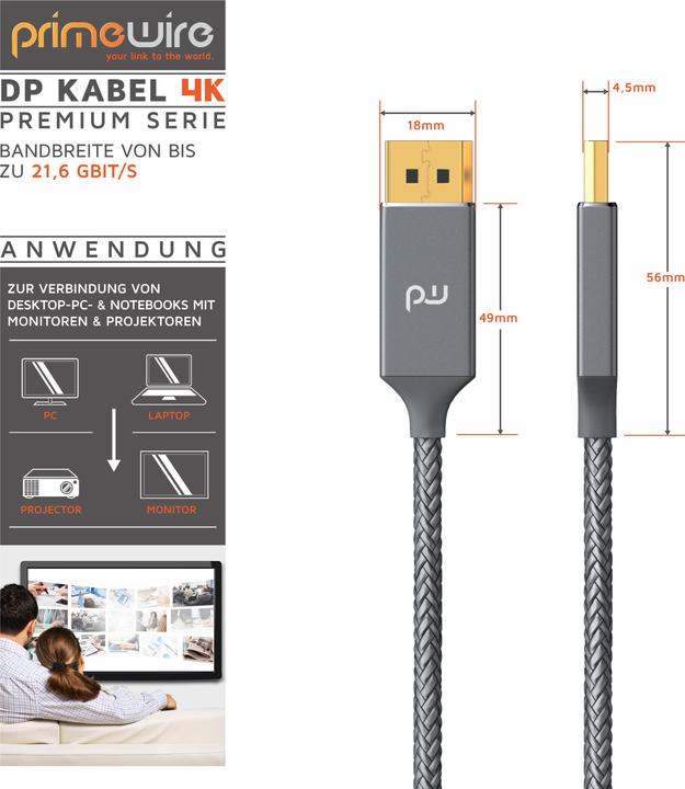 Produktbild Primewire DisplayPort – DisplayPort (2 m, DisplayPort)