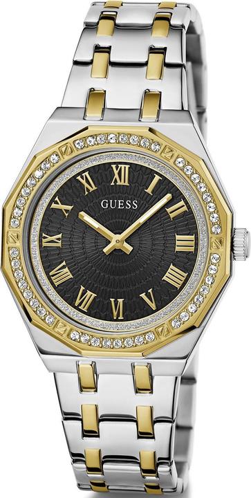 Image du produit Guess P SLV CS W/ P GLD TOP PART W/ CRYS / SUN BLK DL / P SLV & GLD BRCT Montre (36 mm)